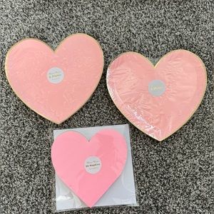 Meri Meri Heart Plates & Napkins